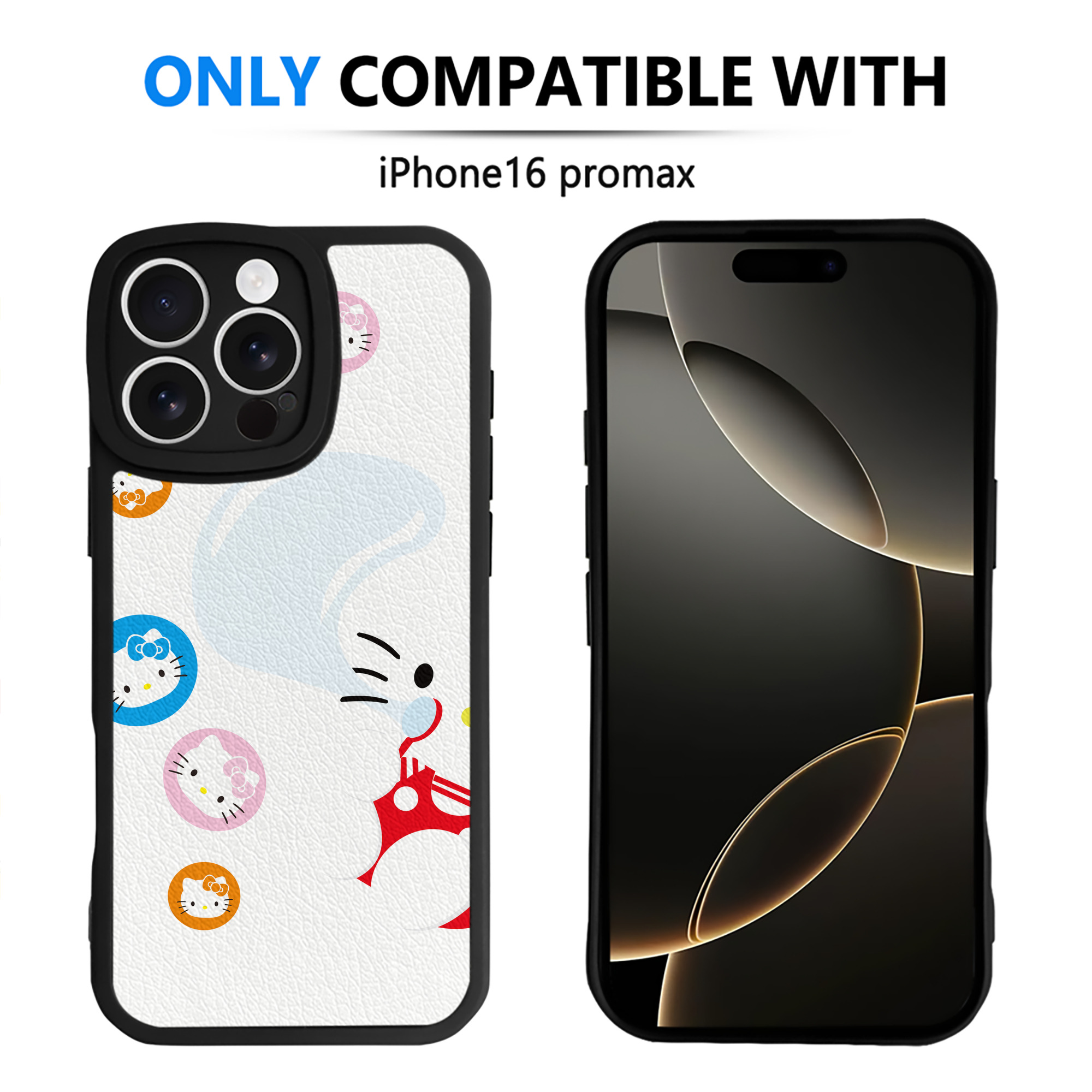 （画像用） Hello Kitty ハローキティ 【iPhone 16シリーズ対応】シリコンスマホケース（レザー調） 材質：シリコン
